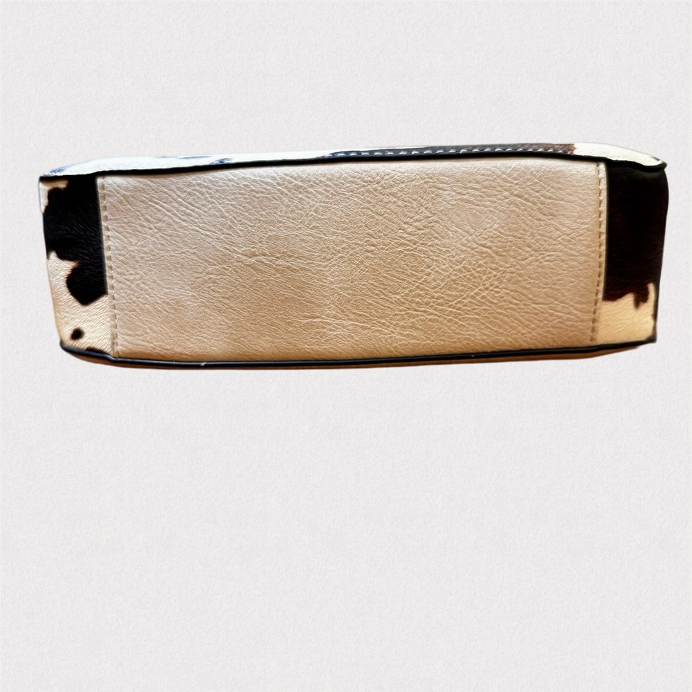 Le Miel Cream And Cow Print Crossbody Women's Bag-NWT - Picture 6 of 7